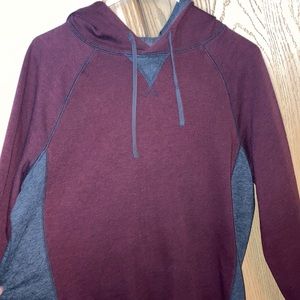 Urban pipeline burgundy and gray sweatshirt